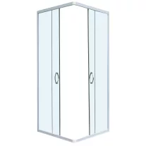 Sarokkabin 2 tolóajtóval, fehér, 80 cm