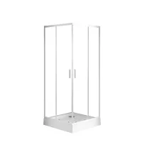Sarokkabin 2 tolóajtóval, fehér, 80 cm