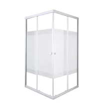 sarokkabin két tolóajtóval, fehér, 90cm