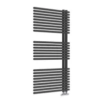 WIEN fürdőszobai fűtőtest, egyenes, matt fekete, 640 W – 1132 x 600 mm