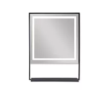 Tükör indirekt LED-es megvilágítással, érintőkapcsolóval, páramentesítő fűtéssel, Bluetooth-szal – 60 x 60 + 20 cm