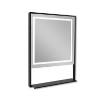 Tükör indirekt LED-es megvilágítással, érintőkapcsolóval, páramentesítő fűtéssel, Bluetooth-szal – 60 x 60 + 20 cm