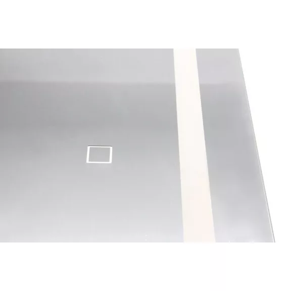 Tükör indirekt LED-es megvilágítással, érintőkapcsolóval, páramentesítő fűtéssel, Bluetooth-szal – 60 x 60 + 20 cm