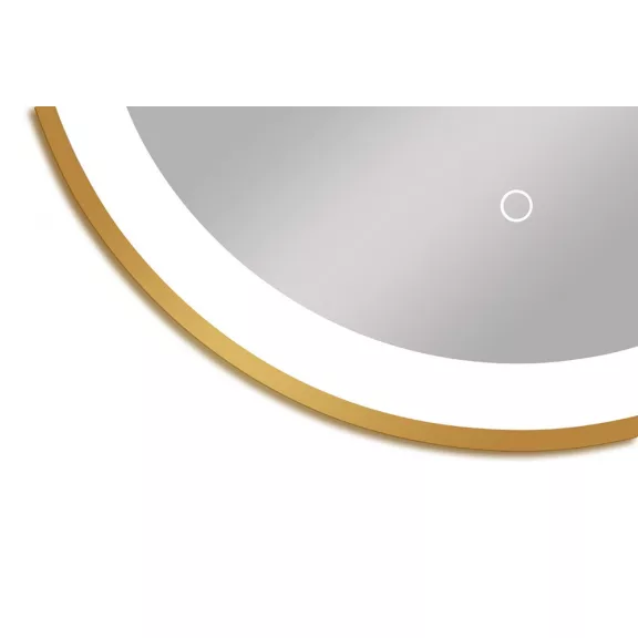 Tükör indirekt LED-es megvilágítással, érintőkapcsolóval, Ø 60 cm